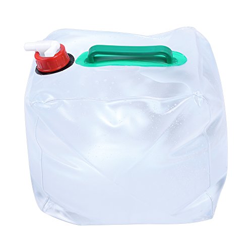 Pansqize Contenedor de Almacenamiento de Agua Plegable - Contenedor de Agua para Acampar de 2.6/5.2 galones Cubo de Agua Plegable portátil Almacenamiento de Agua de Emergencia sin BPA(2.6Gallon)