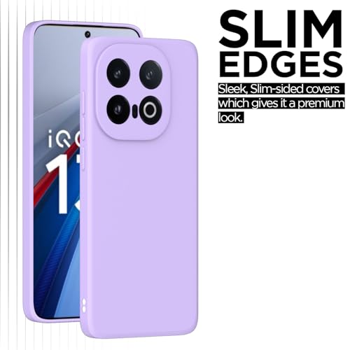 Image of Outlouders Back Cover for iQOO 13 5G | Camera Protection | Durable Soft Matte Silicone Bumper Case (Purple)