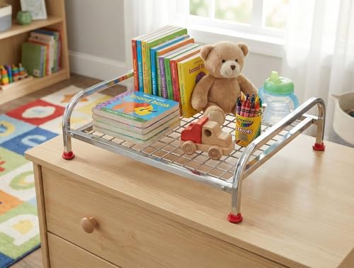 Image of Palomino Heavy-Duty Stainless Steel Shelf | Countertop Storage Organizer for Induction Cooktop, Office Supplies, & Toiletries
