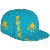 Gorra de béisbol de ala plana estampada con la bandera de