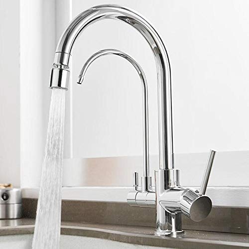 Robinet mitigeur d'évier de cuisine eau filtrée chaude et froide avec distributeur eau potable direct