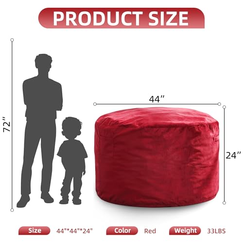 Image of Hobestluk Adults Bean Bag Chair 4FT Big BeanBag Chair Extra Large Oversized