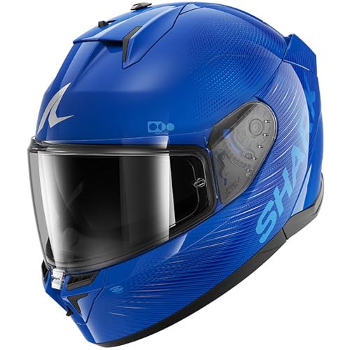 SHARK, Casco Moto Integral D SKWAL 3 SP LYNE Blue Silver Blue BSB, M
