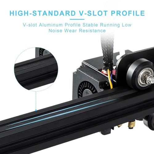 Official Creality 3D Printer Ender-3 FDM DIY Printers High-Precision Printing Stable Power Supply Rapid Heating Up Quality Extruder Resume Printing High-standard V-profile Printing Size: 220x220x250mm