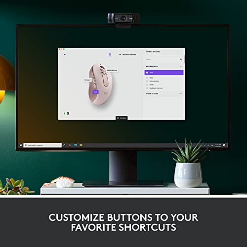 Image of Logitech Signature M650 Wireless Mouse - for Small to Medium Sized Hands, 2-Year Battery, Silent Clicks, Customisable Side Buttons, Bluetooth, for PC /Mac /Multi-Device /Chromebook - Rose