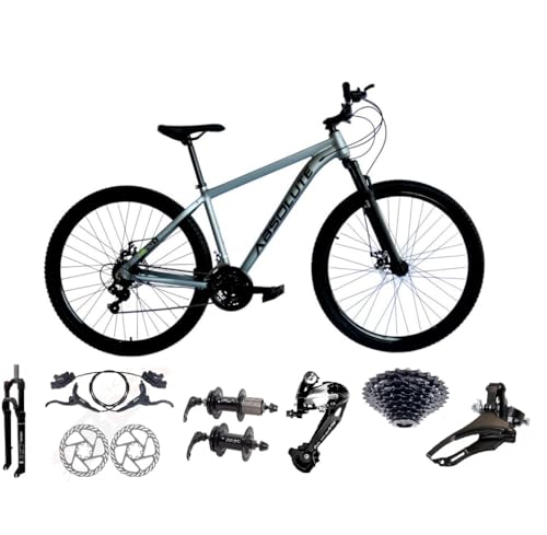 Bicicleta Aro 29 Absolute Nero 4 Cabos Internos 27v K7 Freios Hidráulicos Kit 3x9 Suspensão Trava (C