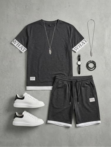 Image of Lymio Cord Set for Men | Casual Co-ord Set for Man | Trendy Matching Outfit | Stylish T-Shirt and Short for Men (SSM-CS-1-3)