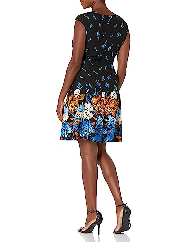 Image of London Times Womens Dresses Cap Sleeve Fit and Flare - Elegant Summer Cocktail Graduation Garden Party Wedding Guest Dress
