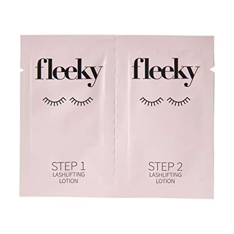 fleeky Lashlift Sachets 1 ml - One shot Doppelkammer-Sachet mit 2-Phasen-Lotionen Lifting Gel zum Liften und Fixieren der Wimpern Cover