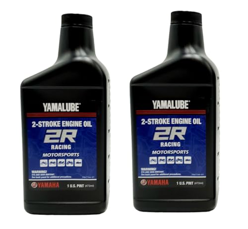 Image of Yamaha YZ 65 / YZ 80 / YZ 85 (1997-2024) Zinger all Models 2-Stroke Engine Oil Mix Yamalube Part# LUB-2STRK-R1-24 - 2 Pint Makes 10 Gallons
