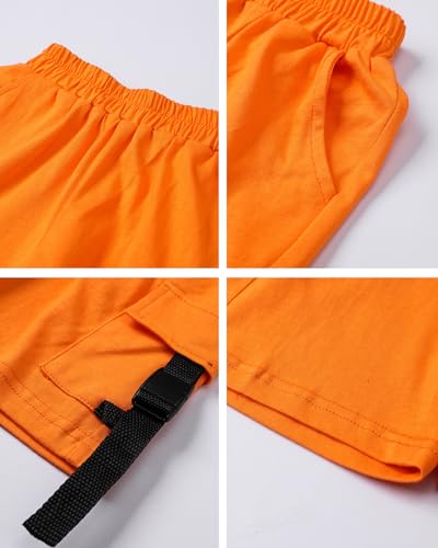 Image of SANGTREE 2Pcs Cotton Boys Clothes Short Sleeve T-Shirt and Shorts Teen Kids Summer Casual Outfit Boy Sets, 3-12 Years