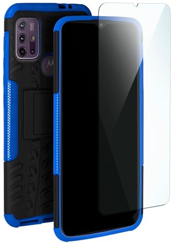 Coque Motorola Moto G10 protection 360 robuste premium bleu noir