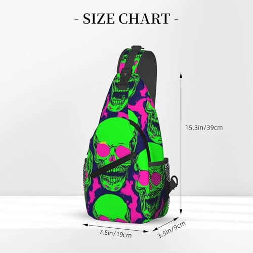 Bolso cruzado pecho zombie divertido impermeable ligero ajustable miniatura 3