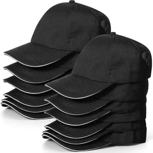Image of Shyyween Kids Baseball Caps Youth Adjustable Plain Baseball Hats Cotton Blank Hats Bulk for Girls Boys Sport Team