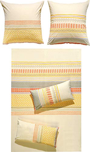 Erwin Müller Bettwäsche Seersucker hellgelb Größe 1x 135x200 cm + 1x 80x80 cm