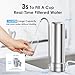 Waterdrop Water Filter for Sink Faucet, NSF/ANSI 42 Certified Countertop Water Filter System, 5-Stage Stainless Steel Faucet, 8000 Gallons, Reduces Heavy Metals and 99% Chlorine, WD-CTF-01(1 Filter)
