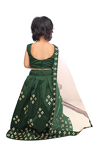 Image of Girl's Tafetta Silk Readymade Lehenga Choli