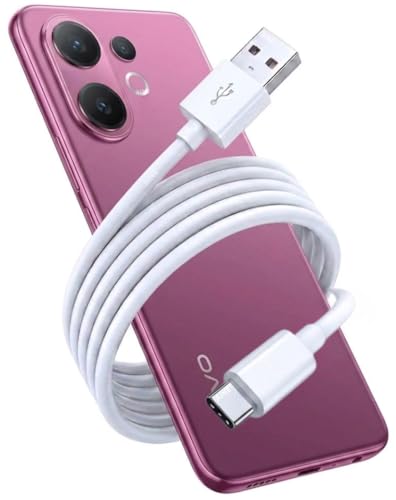 Image of 80W USB Type C Mobile Data Cable |Compatible For Vivo V30 /V29 /V28 /V27 /V25 /V23e /V23 pro /V21 5G /Iqoo Neo 9 pro /12 5G /Neo 7 pro /Z7 /Z7S /Z6 Lite /11 /Z6 44W /T2| For iQOO | Original Fast Charging