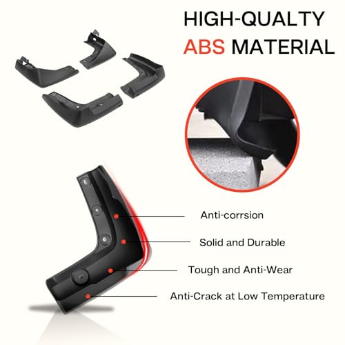 Image of Mud Flaps Splash Guards for Honda Pilot 2023-2025| No Drilling Required Bendable Mud Guards | Front & Rear 4-Piece Set Car Accessories