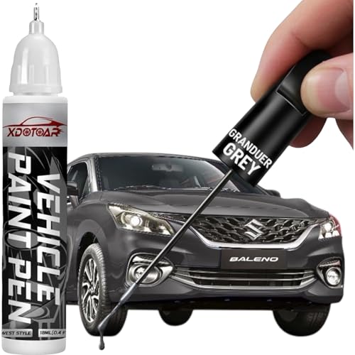 Image of xdotoar Car Touch Up Paint for Maruti Suzuki Baleno Grandeur Grey (WBF) | 2K Paint Technology | Exact Color Match | Car Scratch Repair Paint | Automotive Touch Up Paint | Quick Dry | 18ml