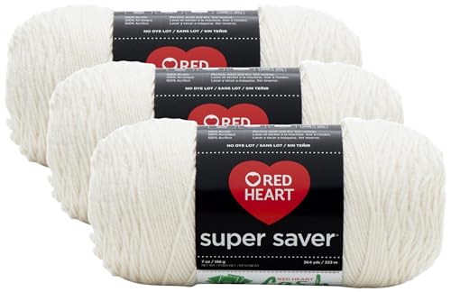 Red Heart Super Saver Economy Yarn, Aran (Pack of 3)