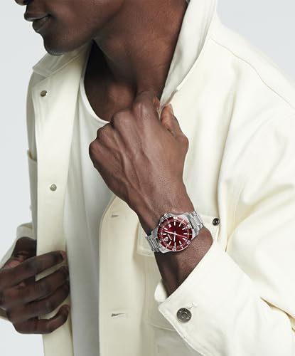 Movado Series 800 Men's Sport Watch - Swiss Quartz Movement, Stainless Steel Link Bracelet - 20 ATM Water Resistance - Luxury Fashion Timepiece for Him - Diver-Inspired - 40mm4