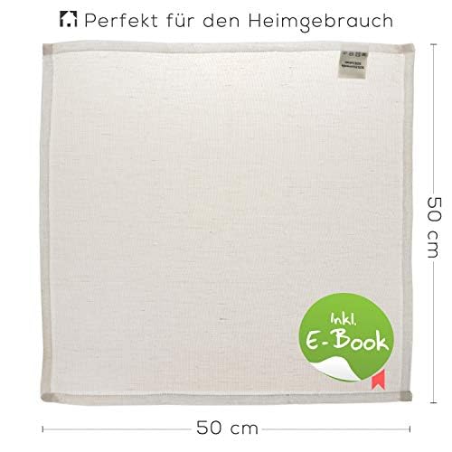 TreeBox Passiertuch - Premium Leinen Käsetuch Set - Reißfest & Ultra-Fine für Präzise Filtration - Passiertuch Wiederverwendbar… – Ansicht 2