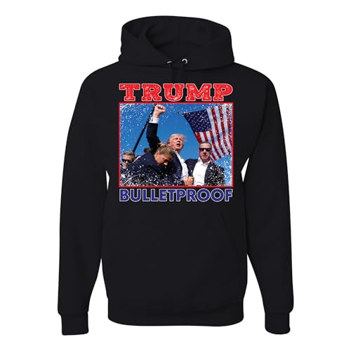 wild custom apparel Trump Bullet Proof Usa Hoodies
