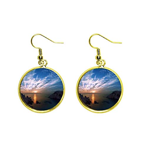 Pendientes de montaña dorados para regalar en cumpleaños y aniversarios