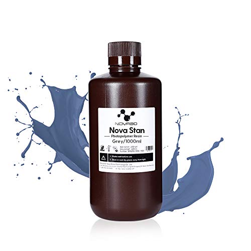 NOVA3D 3D Printer Resin Low Odor 405nm Printer Resin for LCD 3D Printer UV Curing Standard Resin Grey 1KG