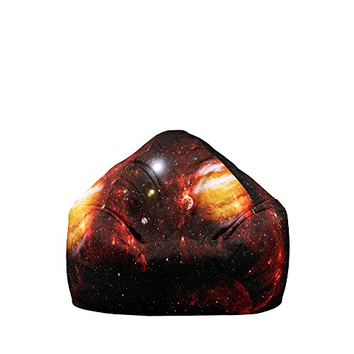 Mateju Pouf Poltrona a Sacco, Outer Space Starry Sky 3D Pouf Letto Singolo Morbido, Pouf Sacco di Fagioli Senza Riempimento, Pouf Poltrona di Fagioli per Adulti e Bambini (S,Marte)