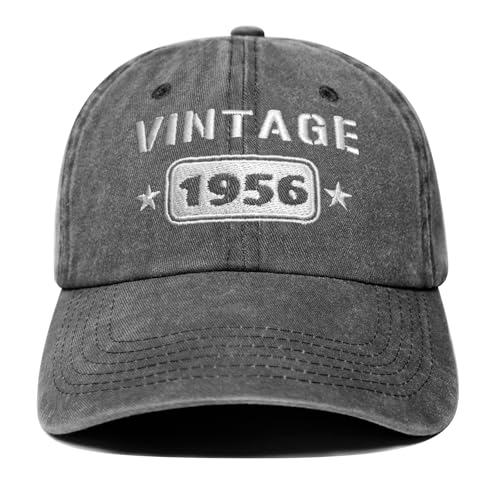 70th Birthday Gifts for Men Women, 70 Year Old Gifts Ideas, Washed Cotton Embroidered Baseball Cap Adjustable
