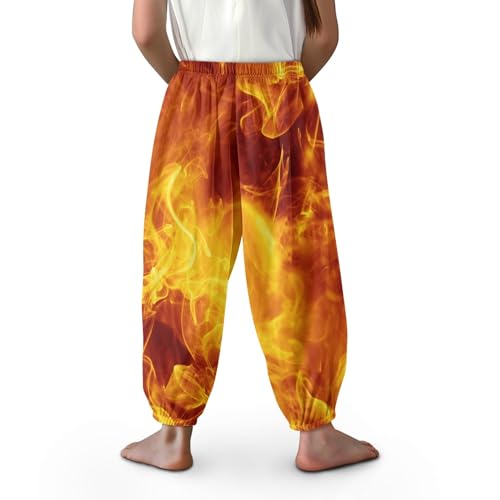 Image of Unisex Little Kids Yoga Trousers Bohemian Beach Pants Baggy Harem Activewear for Boys and Girls Age 3-10