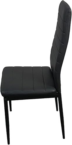 Miniatura 5 de Juego de 4 sillas de comedor y cocina, sillas auxiliares montadas con respaldo alto, sillas de comedor con patas de metal y asiento acolchado para