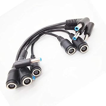 Tip Adapter Connector Converter Cable 7.4x5.0mm to 4.5x3.0mm for HP Stream Spectre Pavilion Envy Elitebook Split Chromebook; DC Dongle for HP Notebook Adapter Replacement Power Cord 5 Pack