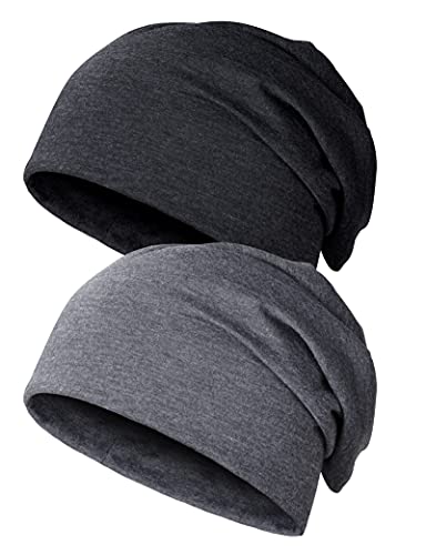 Bonnet Reversible Hiver Noir+gris – Double Face, Double Couche, Unisexe Sport Ski