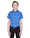 UltraClub womens Classic Wrinkle-Free Short-Sleeve Oxford(8973)-FRENCH BLUE-L
