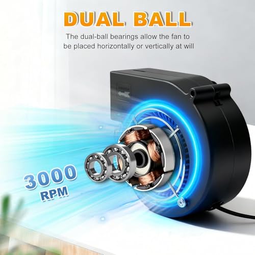 Image of MYADDICTION 12V Barbecue Air Blower Fan, Portable Mini Fire Starter for Charcoal Grill & Wood Stove, DC Camping Blower with Air Outlet & Speed Controller (Style A)