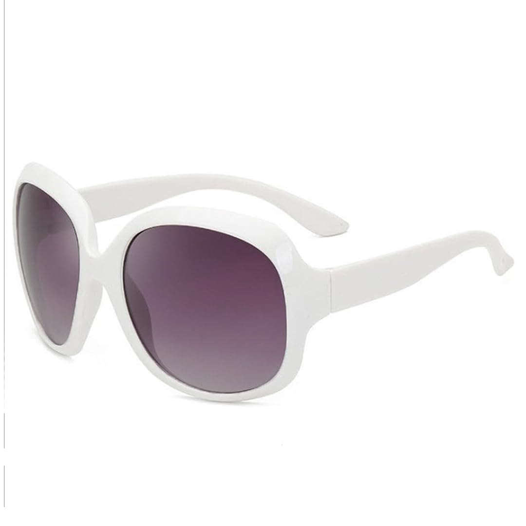 SYGA Style Large Frame Sunglasses Women's Sunglasses Fashion Sunglasses Toad Glasses (White)