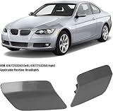Aramox Pair Car Front Bumper Headlight Washer Cover Headlight Washer Nozzle Cover Cap Replacement for 3 Series E92 Coupe E93 Convertible 325i 328i 335i 61677253393 - Image 3