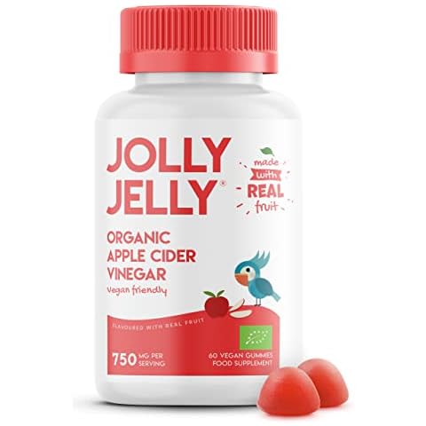 Organic Apple Cider Vinegar Gummies | No Added Sugar | Made from 95% Real Fruit | Unfiltered, Raw & With The Mother | Not Capsules | 60 Vegan Gummies Cover