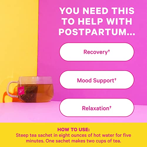 Pink Stork Postpartum Recovery Tea: Organic Strawberry Passion Fruit Herbal Tea, Postpartum Essentials, Red Raspberry Leaf & Chamomile Tea, Hormone Balance For Women, 30 Cups #TOP1