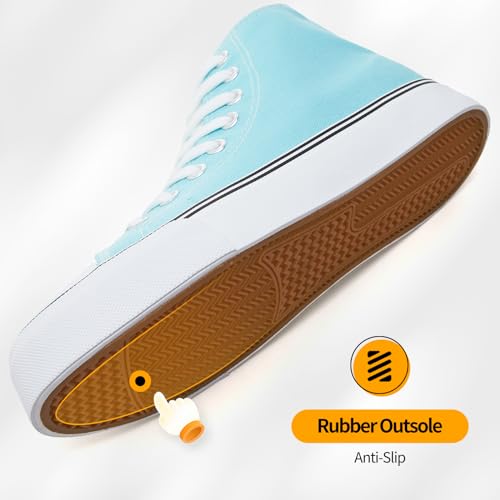Image of ZGR Womens High Top Canvas Sneakers,Lace-up Canvas Shoes,Casual Tennis Walking Shoes