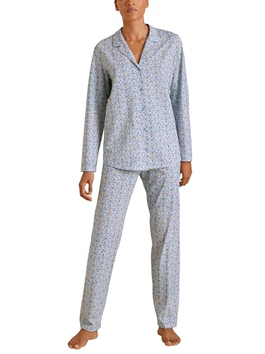 CALIDA Cotton Special Pyjama, durchgeknöpft Damen, aus 100% Baumwolle,...