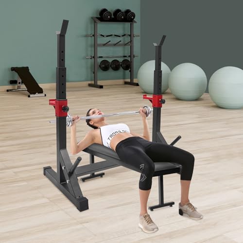 Squat rack support d'haltères pour développé couché et dip