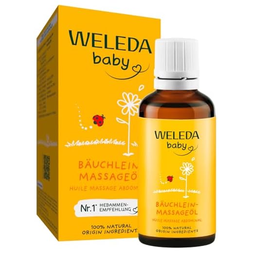 WELEDA Bio Baby Bäuchlein Massageöl, Naturkosmetik Massage Öl gegen Bauchschmerzen und Krämpfe von Babys und Kleinkindern, Pflegeöl zur Verdauungsförderung (1 x 50 ml)
