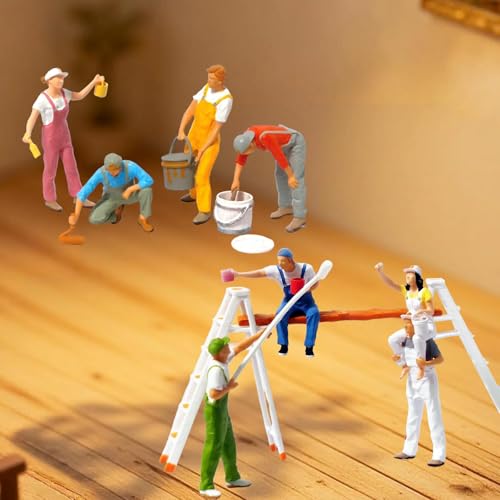 Miniatura Modelo Pintor para Diorama Escena 1:64 miniatura 2
