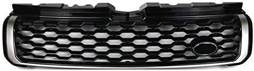 RC Trading Black Silver Front Grille Compatible For Land Rover Range Rover Evoque 2011-2018 2EDS
