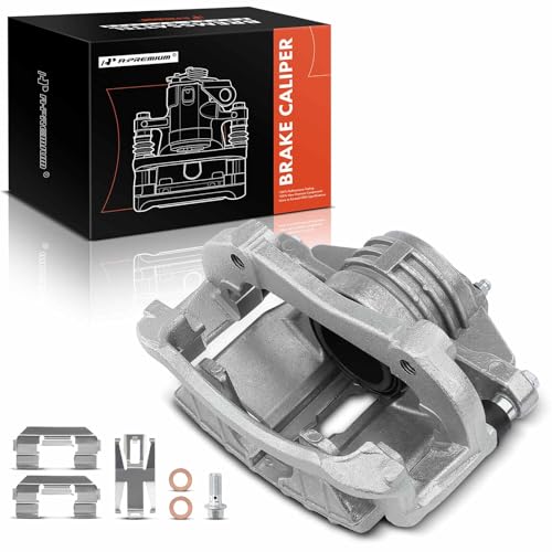 A-Premium Disc Brake Caliper Assembly with Bracket Compatible with Select Chevrolet, Oldsmobile & Pontiac Models - Malibu, Classic, Alero, Cutlass, Grand Am - Front Right Passenger Side by A-Premium - Used condition - US$50.99