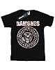Absolute Cult Ramones Girls Flower Rose T-Shirt 9-11 Years Black #1